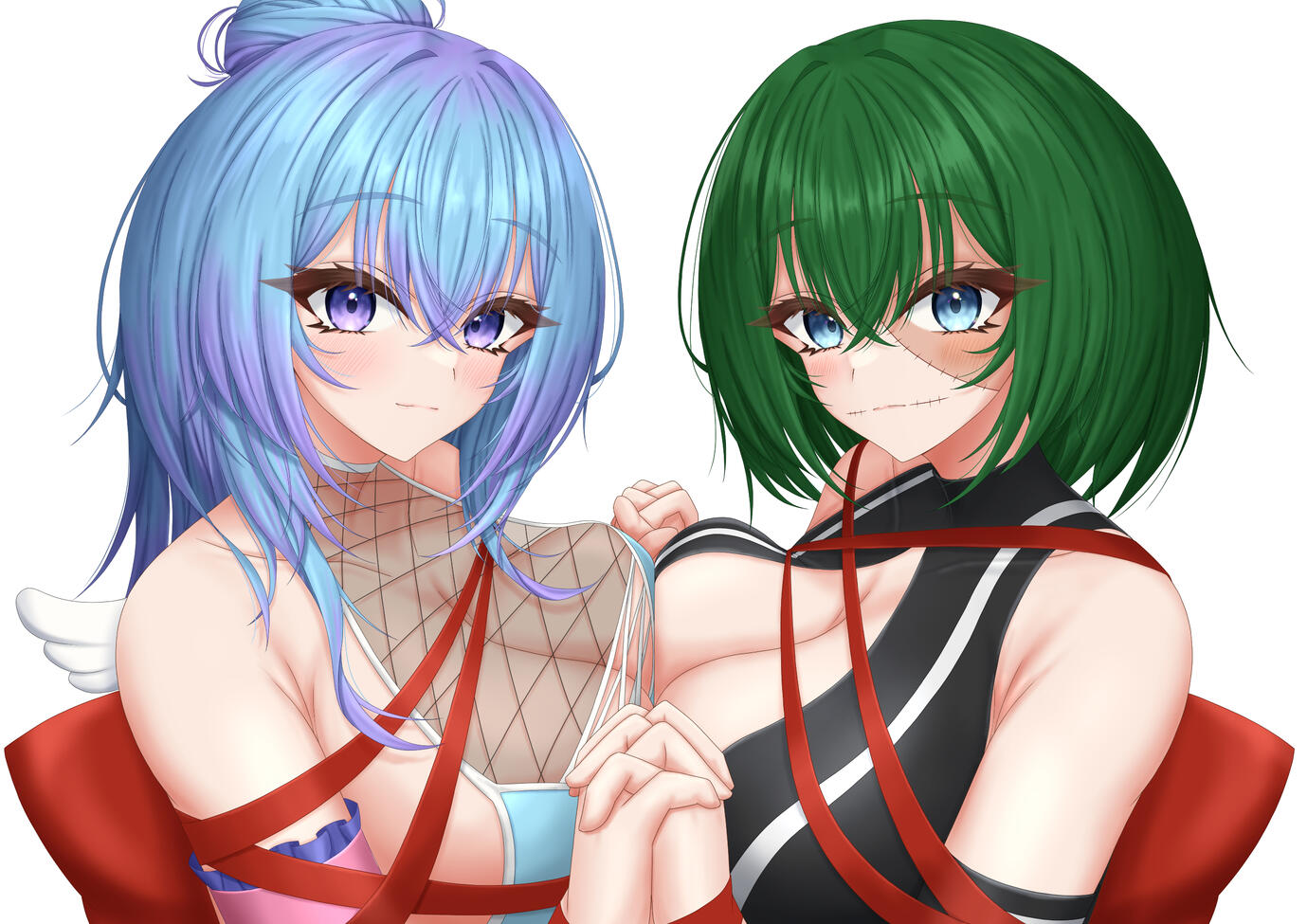 Satoshi and me under the tree! - 🎨ueyama_0clock